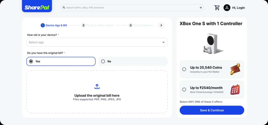 Select your Offer.